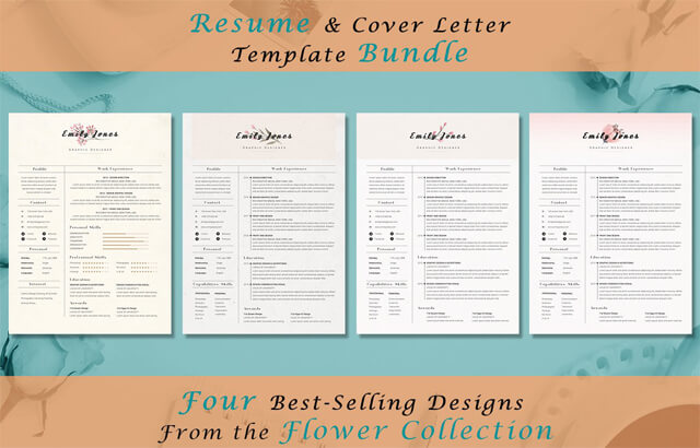 Resume-CV-Flower-Bundle-ByShowy68-Template-Free-Download