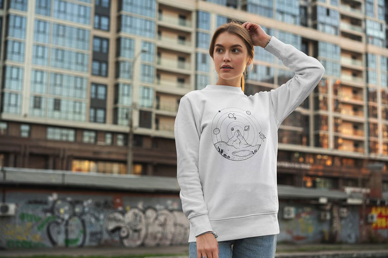 Sweatshirt Mock Up Street Fashion 7
