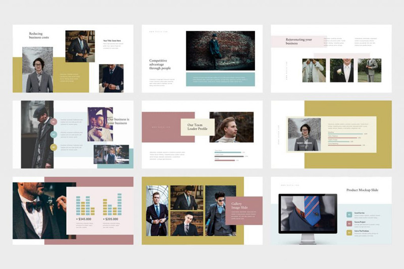 Ruzia luxury fashion powerpoint and Google SlidesTemplate 4
