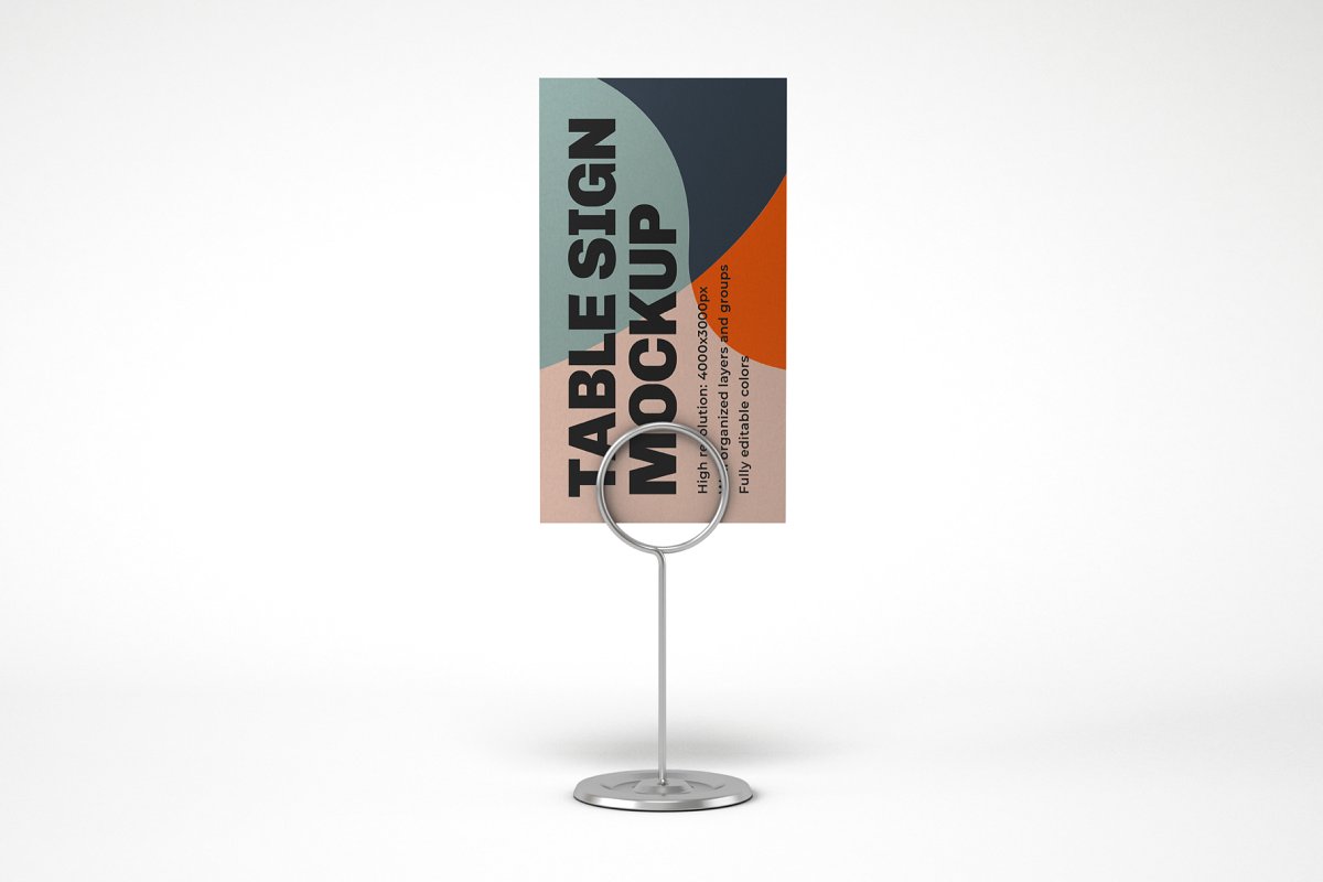 Table Tent and Sign Mockup Set 4774247