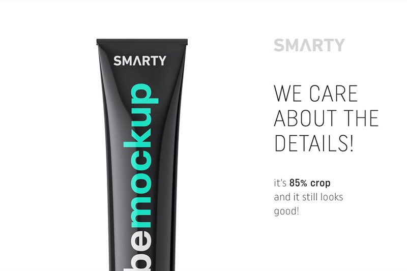 Metallic cosmetic tube mockup 4850651