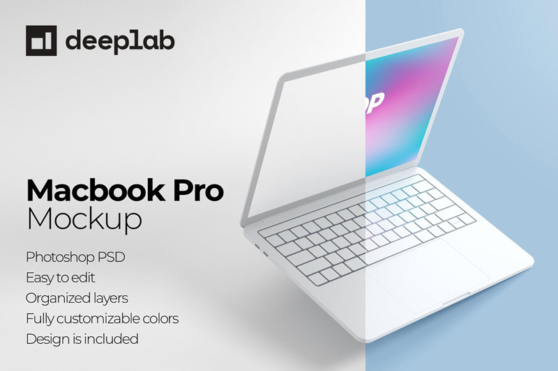 Macbook Pro Clay Mockup set