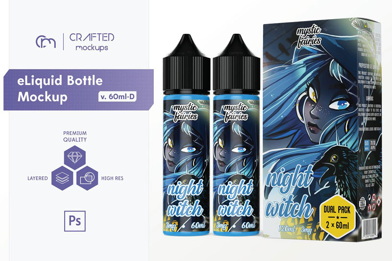 eLiquid Bottle Mockup v. 60ml D 4081178