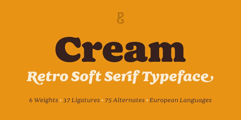 Cream Font Family 12 Fonts