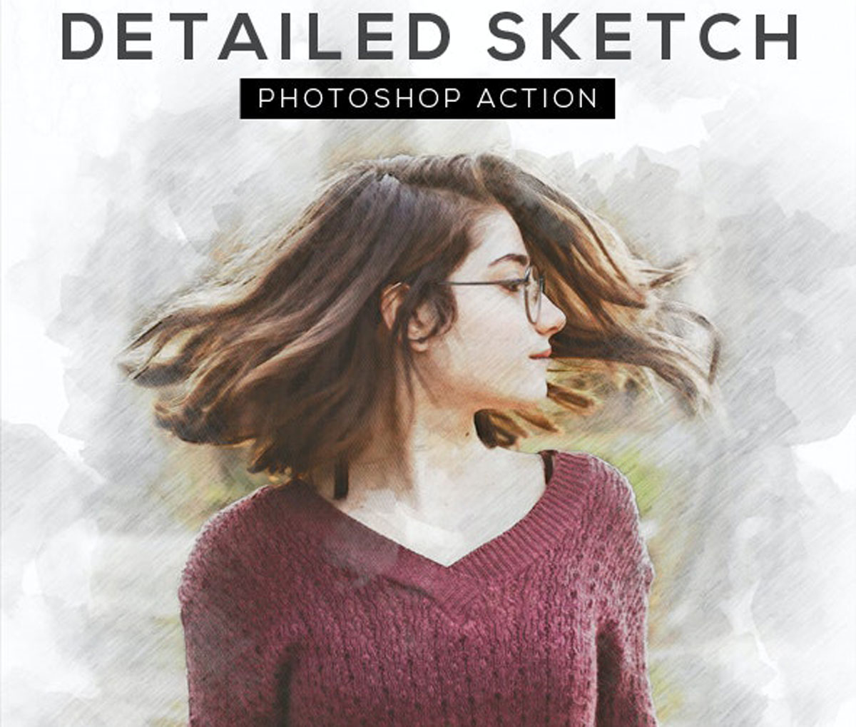Detailed Sketch Photoshop Action 26435352