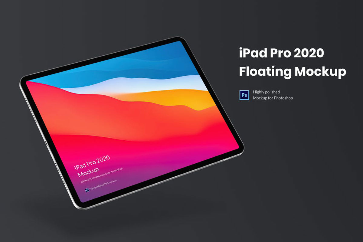 Flying iPad Pro Mockup 3.0
