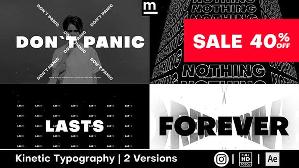 Videohive Social Typography Opener 26228719