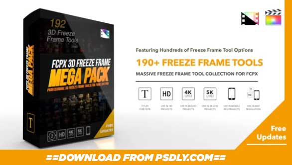 Pixel Film Studios FCPX 3D Freeze Frame Mega Pack