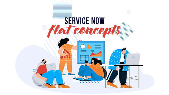 Videohive Service Now Flat Concept 28784881