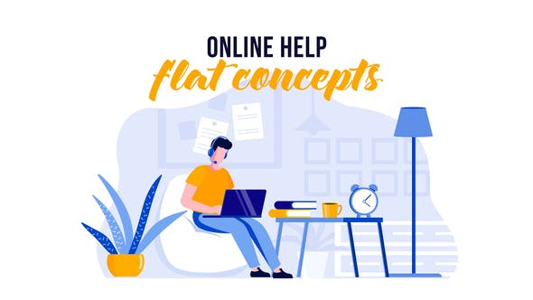 Videohive Online help - Flat Concept 29529687
