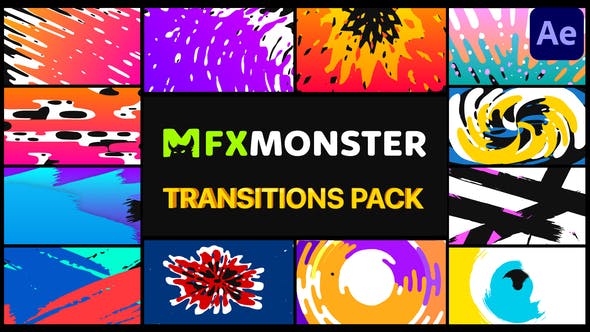 Videohive Handy Colorful Transitions | After Effects 29826233