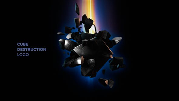Videohive Cube Destruction Logo 20628121