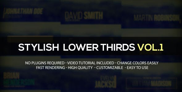Videohive Stylish lower Thirds Vol 1 12433849