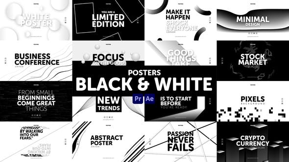 Videohive Posters Black & White 31027999 1 Videohive Posters Black & White 31027999