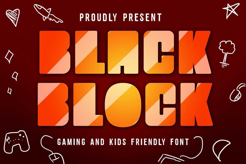 Black Block Gaming Font