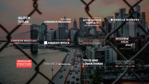 Videohive Glitch Titles & Lower Thirds 23770111