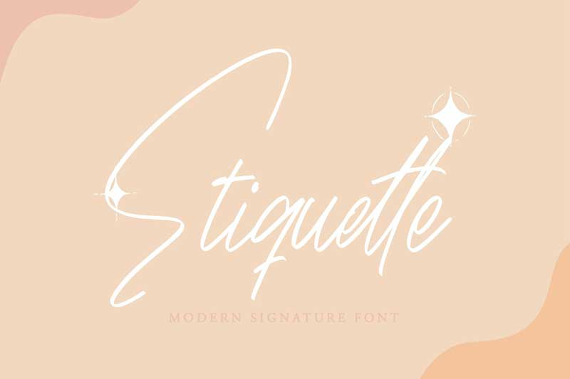 Etiquette - Modern Signature Font