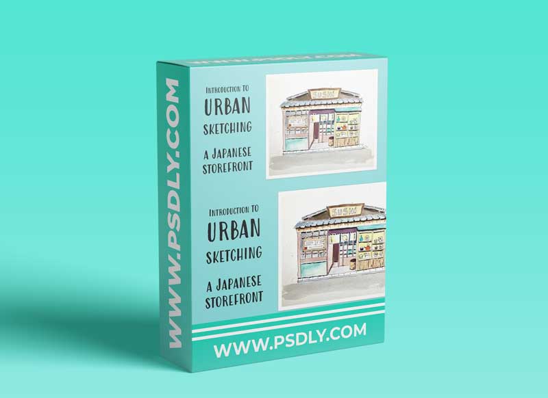 Intro to Urban Sketching: Easy Japanese Storefront in Ink & Watercolor