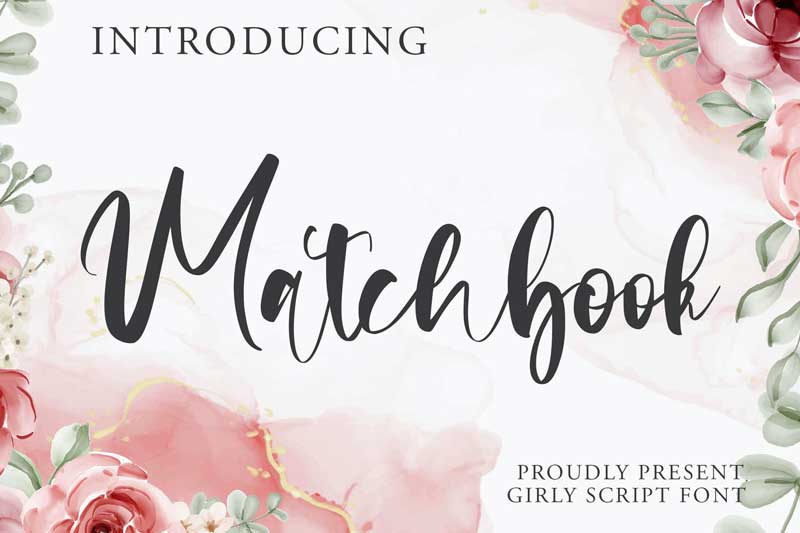 Matchbook - Girly Script Font