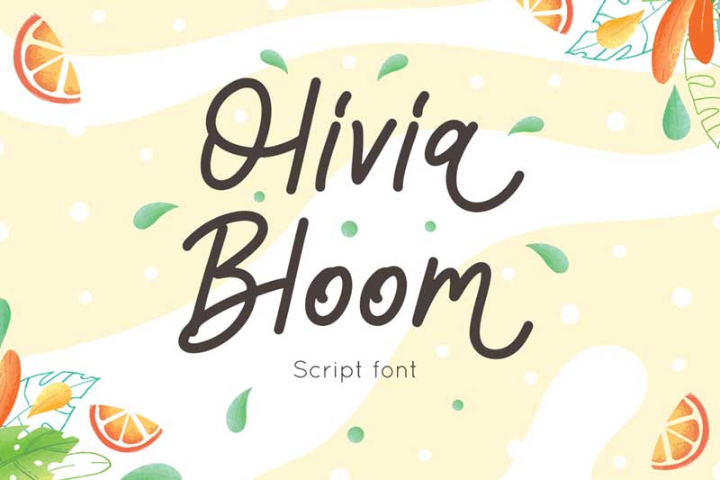 Olivia Bloom - Summer Font