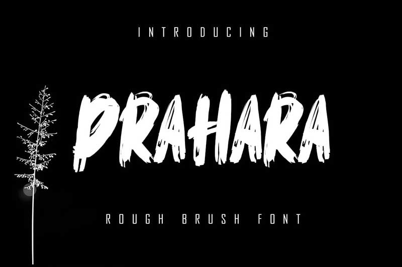 Prahara - Rough Brush Font
