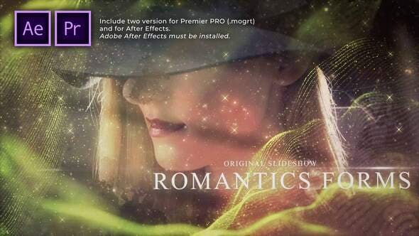 Videohive Romantic Forms Particles Slideshow 31368899