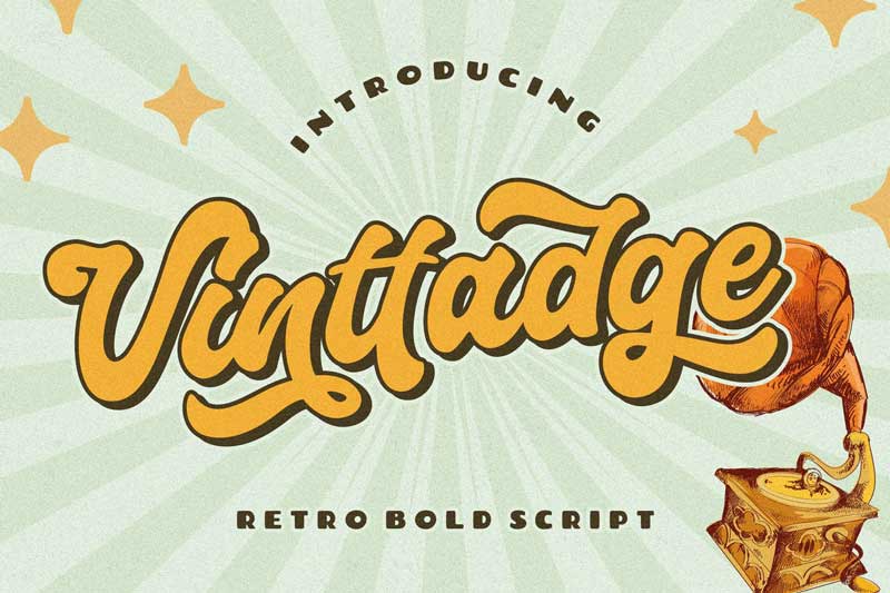 Vinttadge Retro Bold Script