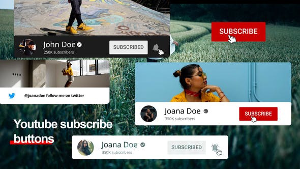 Videohive Youtube Subscribe Buttons 31602662