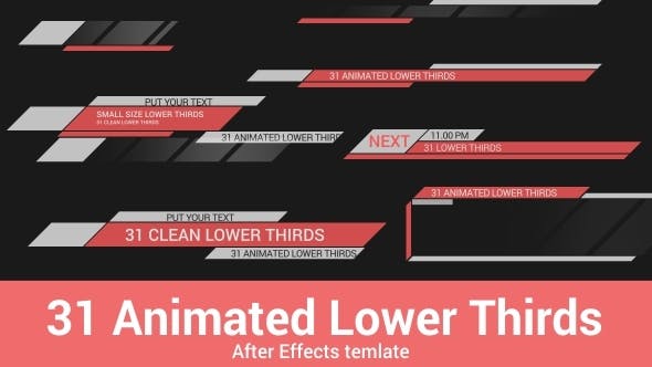 Videohive 31 Animated Lower Thirds 10272310