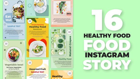 Videohive Healthy Food Instagram Stories 32483729