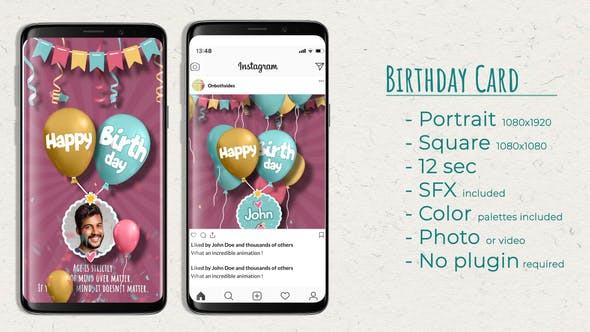 Videohive Birthday Card 32502563