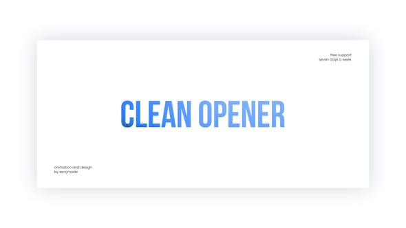 Videohive Clean Opener 32445602