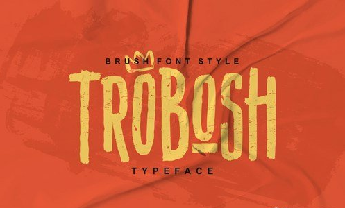 TROBOSH TYPEFACE BRUSH FONT