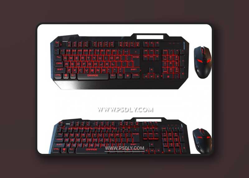 Computer mouse + backlit keyboard