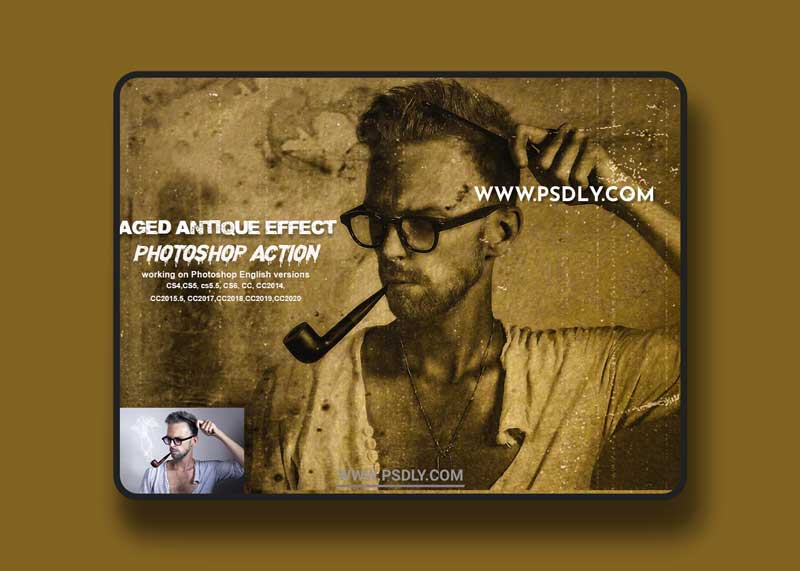 CreativeMarket - Aged Antique Effect Photoshop Action 5657752
