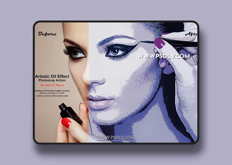 CreativeMarket - Artistic Oil Effect Photoshop Action 5357821