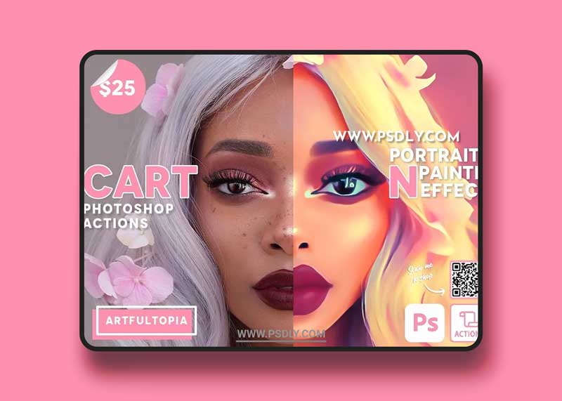 CreativeMarket - Cartoon Portrait Painting Effect 5392934