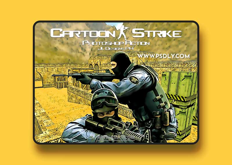 CreativeMarket - CartoonStrike Photoshop Action 5431268