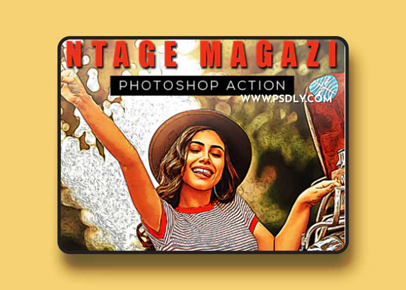 GraphicRiver - Vintage Magazine Photoshop Action 26726003