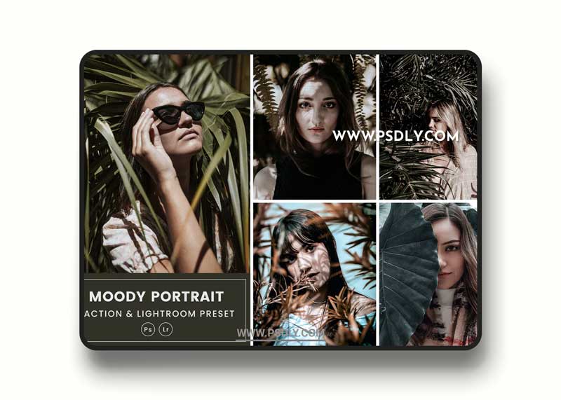 Moody Portrait Action & Lightrom Presets