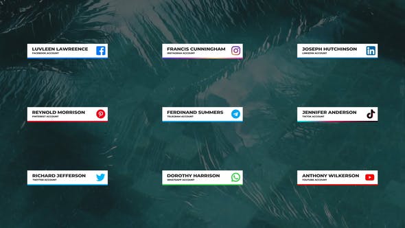 Videohive - Social Media Lower Thirds For DaVinci Resolve - 33337970