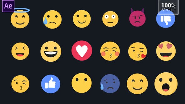 Videohive Emojis Pack | 4K 33589814