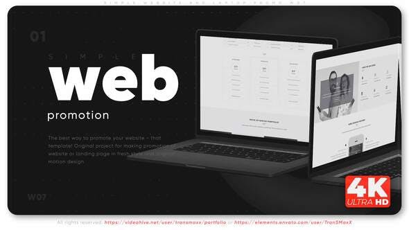 Videohive Simple Website And Laptop Promo W07 33490914