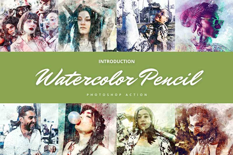 CreativeMarket - Watercolor Pencil Effect 6082702