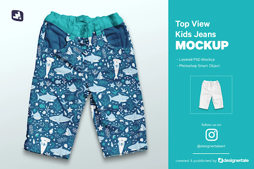 CreativeMarket - Top View Kid’s Jeans Mockup 5060616 1 CreativeMarket - Top View Kid’s Jeans Mockup 5060616