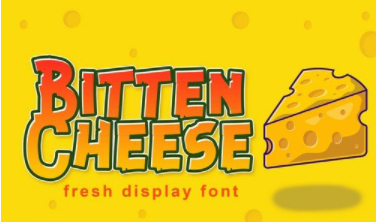 Bitten Cheese Advertisement Font