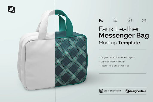 CreativeMarket - Faux Leather Messenger Bag Mockup 4815312 1 CreativeMarket - Faux Leather Messenger Bag Mockup 4815312