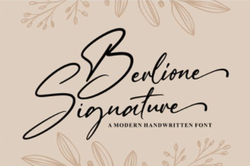 Berlione Signature Font