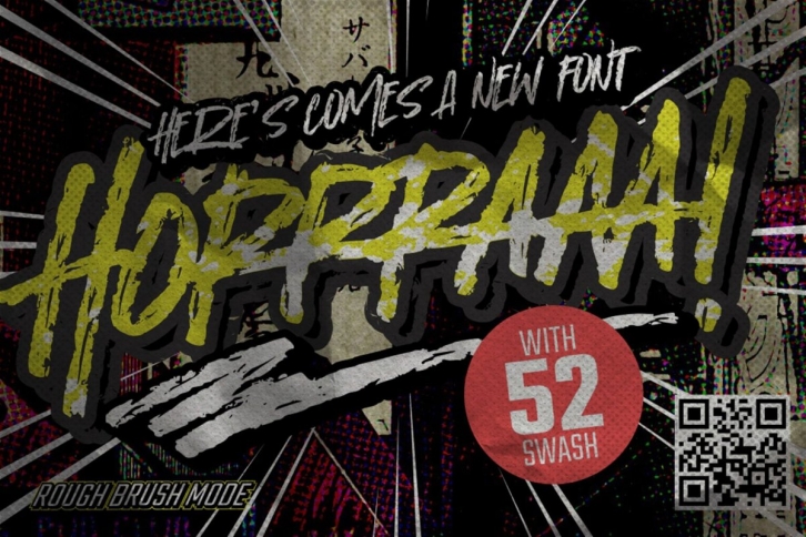 Horrraaa - Rough Brush Font