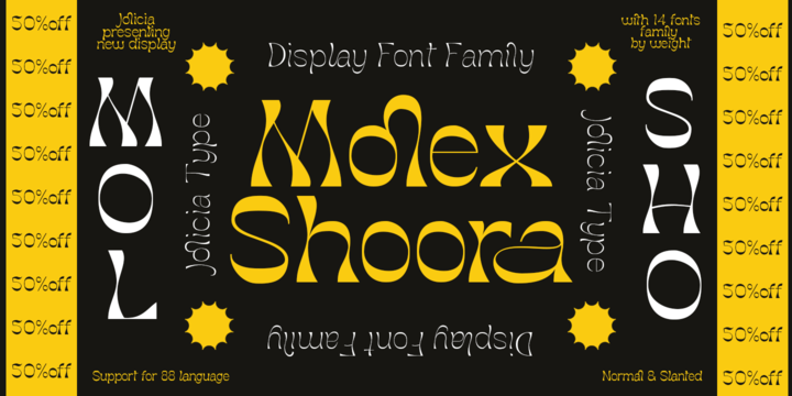 CM - Molex Shoora | Reverse Contrast Font 6396222
